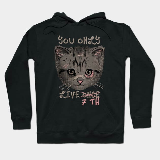 You only live 7th Hoodie by BADARO